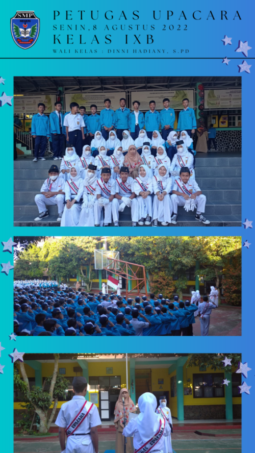 Apresiasi Petugas Upacara Kelas IX B Senin 8 Agustus 2022